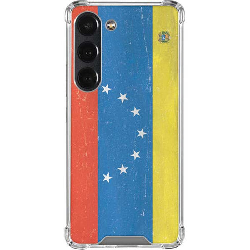 Venezuela Flag Distressed Galaxy S23 Clear Case